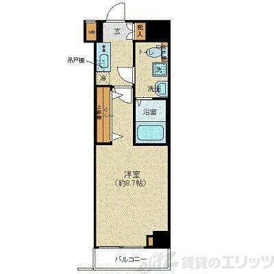 プレール・ドゥーク東陽町II(1K/6階)の間取り写真