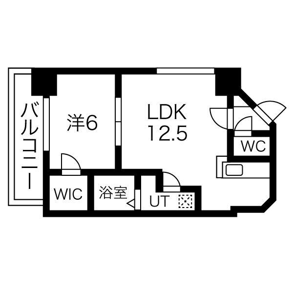 STELLA TOWER(1LDK/7階)の間取り写真