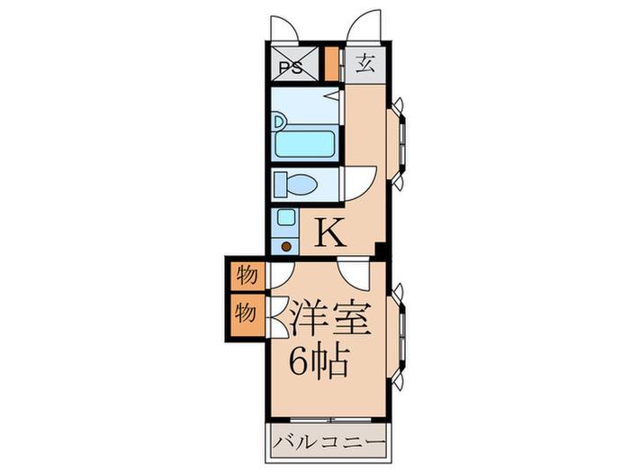 CYビル(1K/3階)の間取り写真