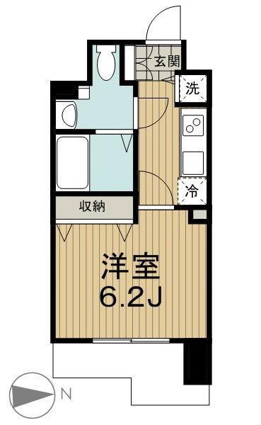 ドゥーエ学芸大学II(1K/8階)の間取り写真