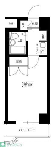 ダイホープラザ野方(1K/2階)の間取り写真