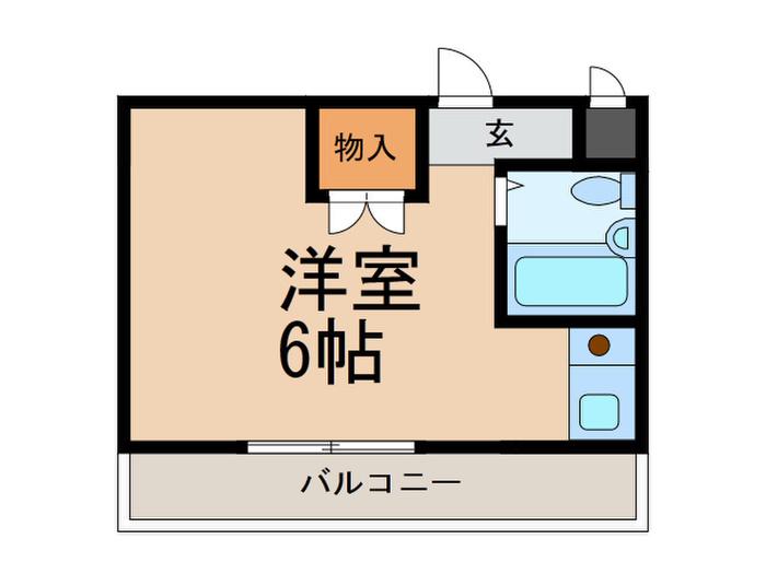 ルーブル西灘(ワンルーム/1階)の間取り写真