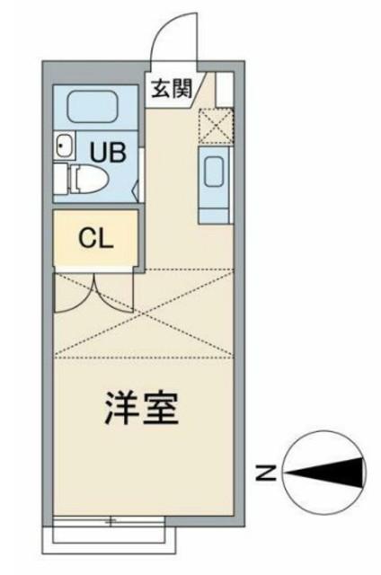 KSHKアパート(ワンルーム/1階)の間取り写真