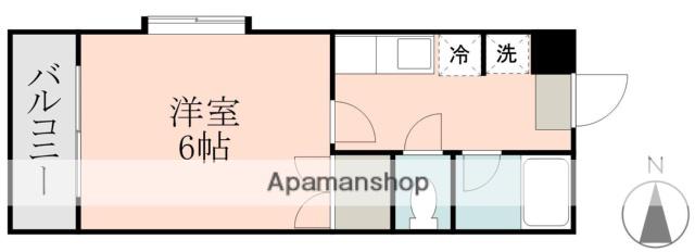 エクステンド城山(1K/2階)の間取り写真