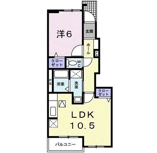 サンベリーズ(1LDK/1階)の間取り写真