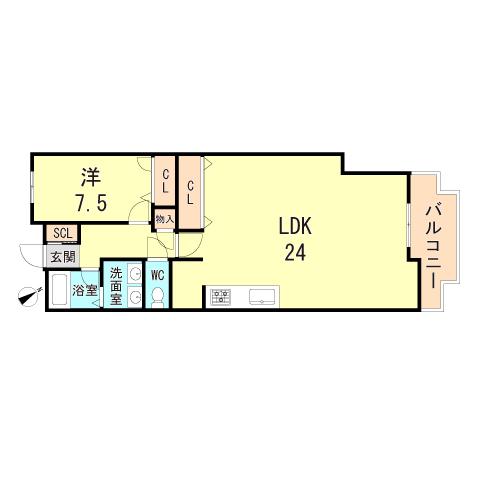 サンヴェール須磨妙法寺(1LDK/6階)の間取り写真