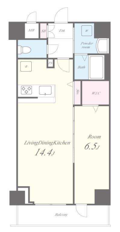 HORIZON RESIDENCE(1LDK/3階)の間取り写真