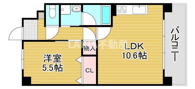 アルバグランデ M(1LDK/4階)の間取り写真