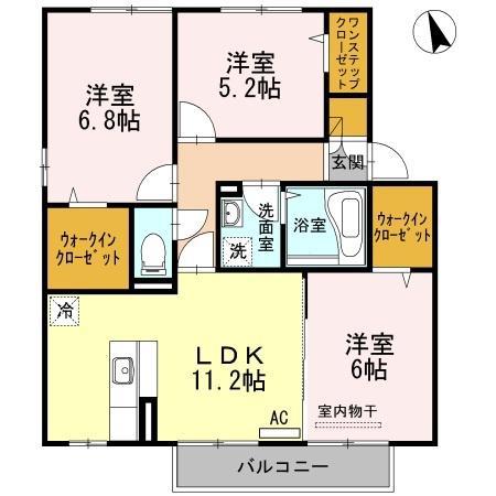 シャルマンⅢ(3LDK/2階)の間取り写真