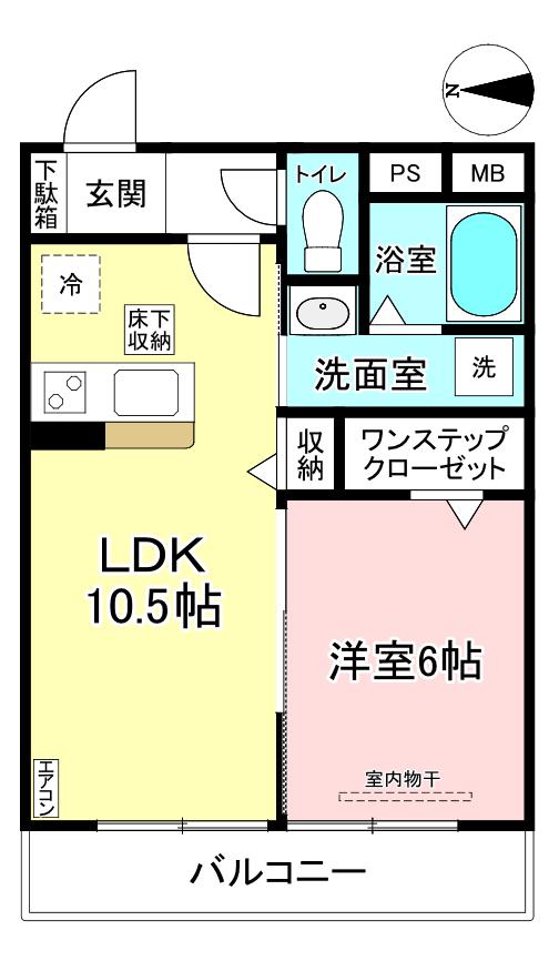 ソルテア 日吉(1LDK/1階)の間取り写真