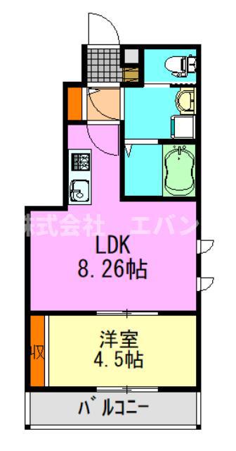  桜木北2丁目共同(1LDK/1階)の間取り写真