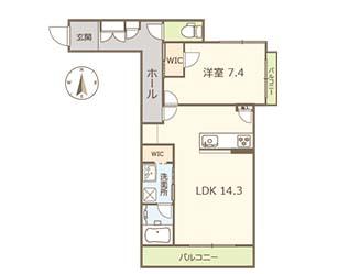 BEREO HARE(1LDK/3階)の間取り写真