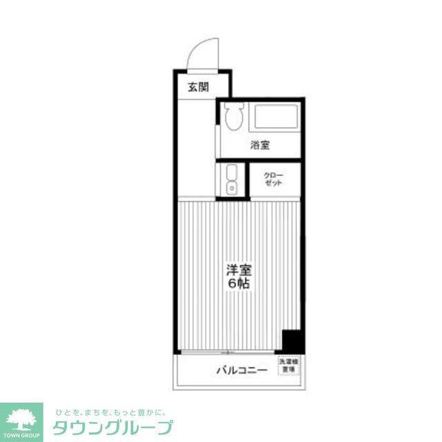 H・MレジデンスB(1K/1階)の間取り写真