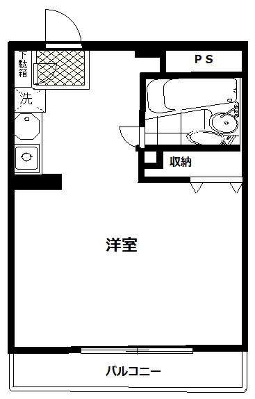 ワールドパレス永福町(ワンルーム/3階)の間取り写真