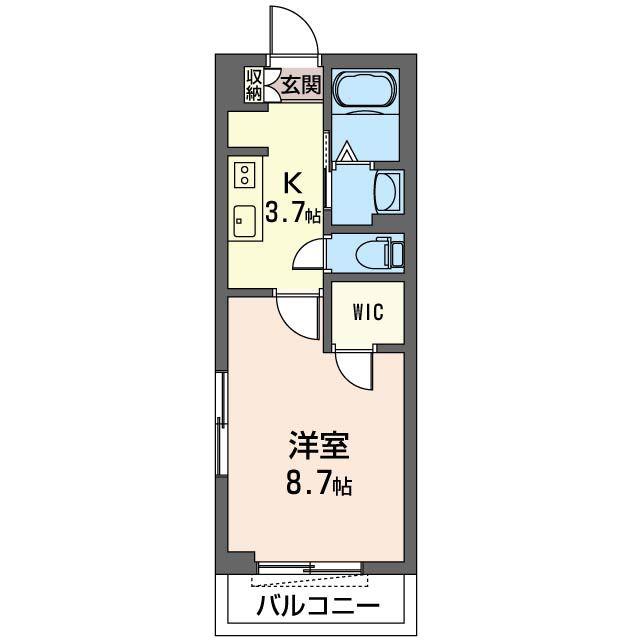 CEDAR-WOOD(1K/2階)の間取り写真