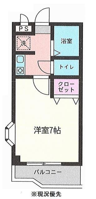 いさみビル(1K/2階)の間取り写真