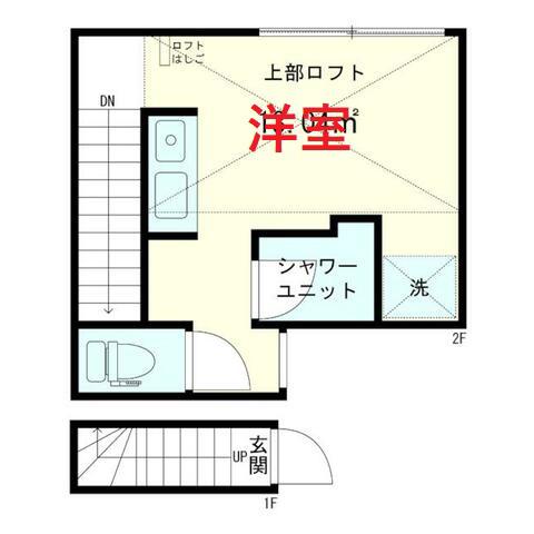 サークルハウス田園調布壱番館(ワンルーム/2階)の間取り写真