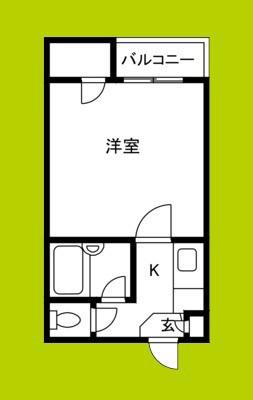 ブルーメイト(1K/5階)の間取り写真