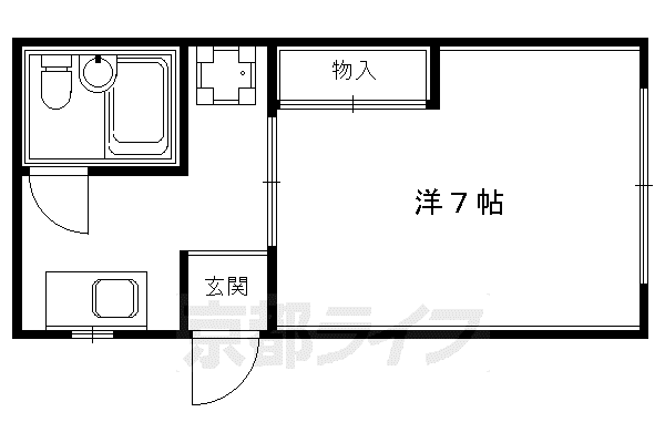 CARLVILLAII(1K/1階)の間取り写真