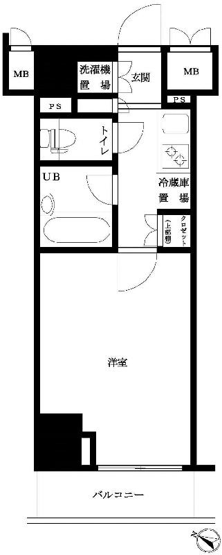 ルーブル大塚伍番館(1K/4階)の間取り写真
