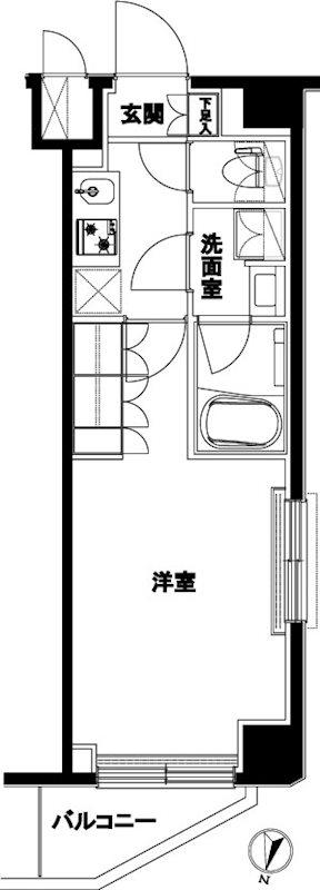 ルーブル北嶺町(1K/7階)の間取り写真