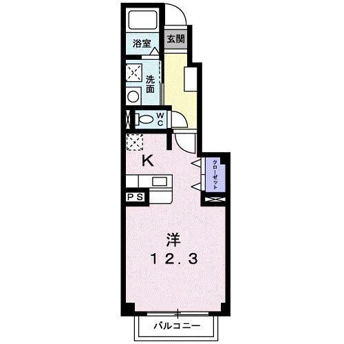ヴェルドミール(ワンルーム/1階)の間取り写真