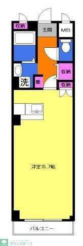 アメニティマンション(ワンルーム/3階)の間取り写真