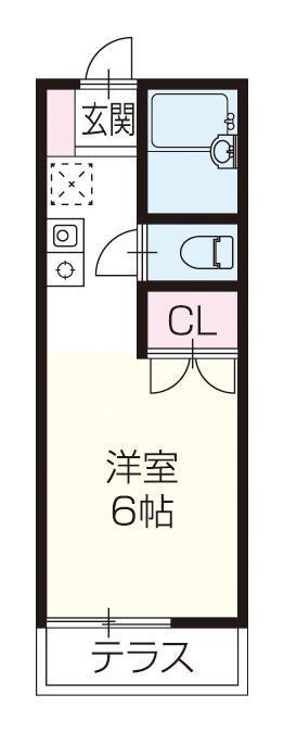 セレッソ壱番館(ワンルーム/1階)の間取り写真