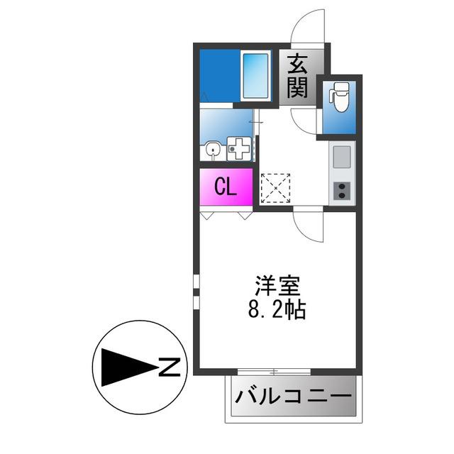 フジパレス吉田サウス(1K/2階)の間取り写真