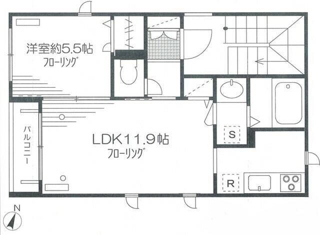 サンメゾン初台(1LDK/3階)の間取り写真