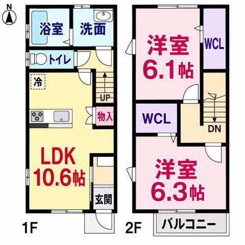 サニーグレイス南山(2LDK/1階)の間取り写真