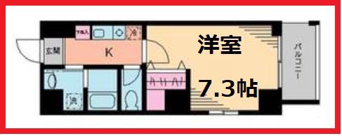 シャルテ堀切(1K/6階)の間取り写真
