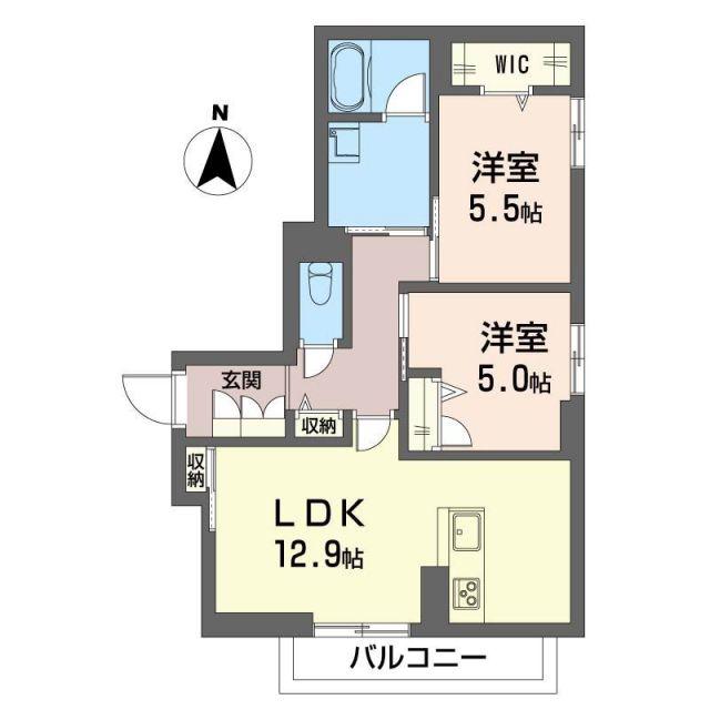セターレ(2LDK/1階)の間取り写真