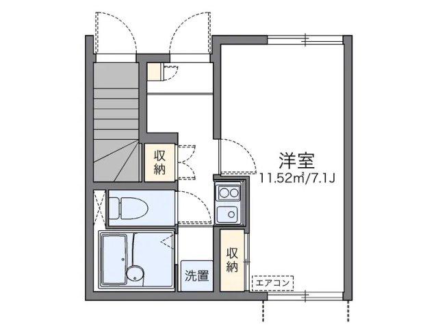 レオネクストマールフ(1K/1階)の間取り写真
