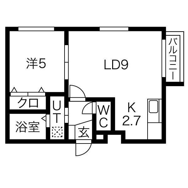 RS4-5(1LDK/2階)の間取り写真