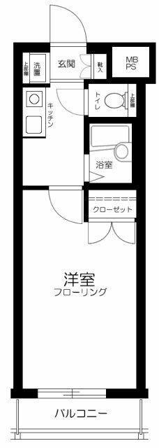 メインステージ池袋(1K/5階)の間取り写真