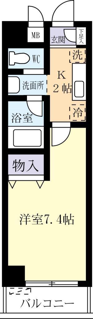 寿壱番館(1K/3階)の間取り写真