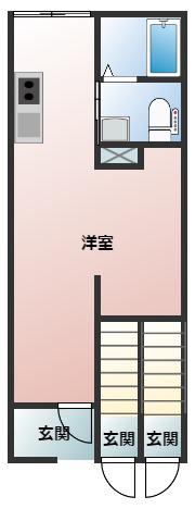 BR MAISON堺石津(ワンルーム/1階)の間取り写真