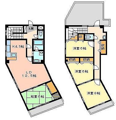 アークビル(4LDK/5階)の間取り写真
