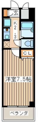 ハイツ平和(1K/2階)の間取り写真