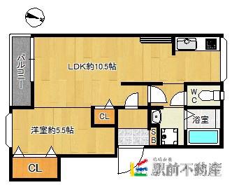 シャングリラII番館(1LDK/1階)の間取り写真