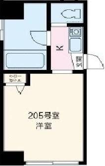 アイアイレジデンス川口(1K/2階)の間取り写真