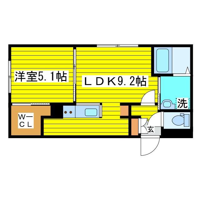 REVERENCIA(1LDK/4階)の間取り写真