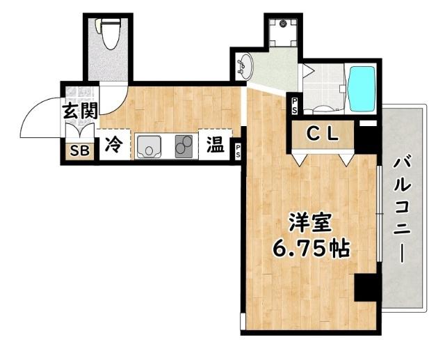 みおつくし十三(1K/3階)の間取り写真