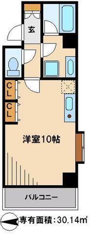 リバービュー21(ワンルーム/4階)の間取り写真