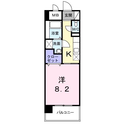 デイドリーム(1K/3階)の間取り写真