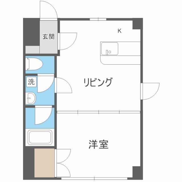 ドリームN26BLD(1LDK/3階)の間取り写真