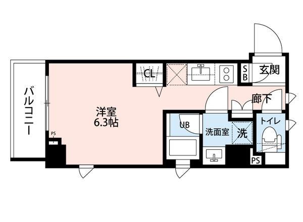 B CITY APARTMENT IKEBUKURO ウエスト(1K/1階)の間取り写真