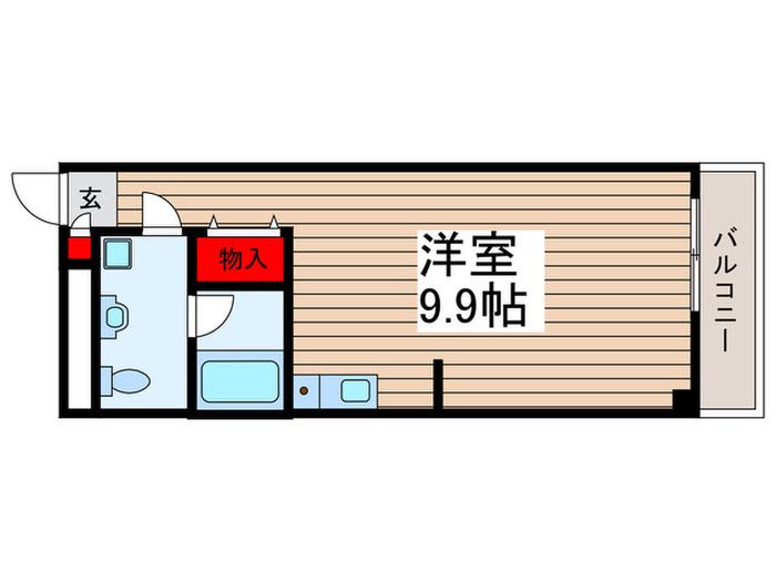プレミールS(ワンルーム/4階)の間取り写真