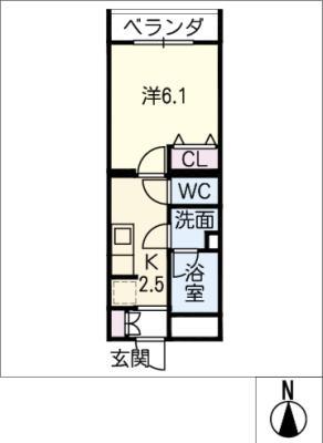 IS岐阜駅前(1K/5階)の間取り写真